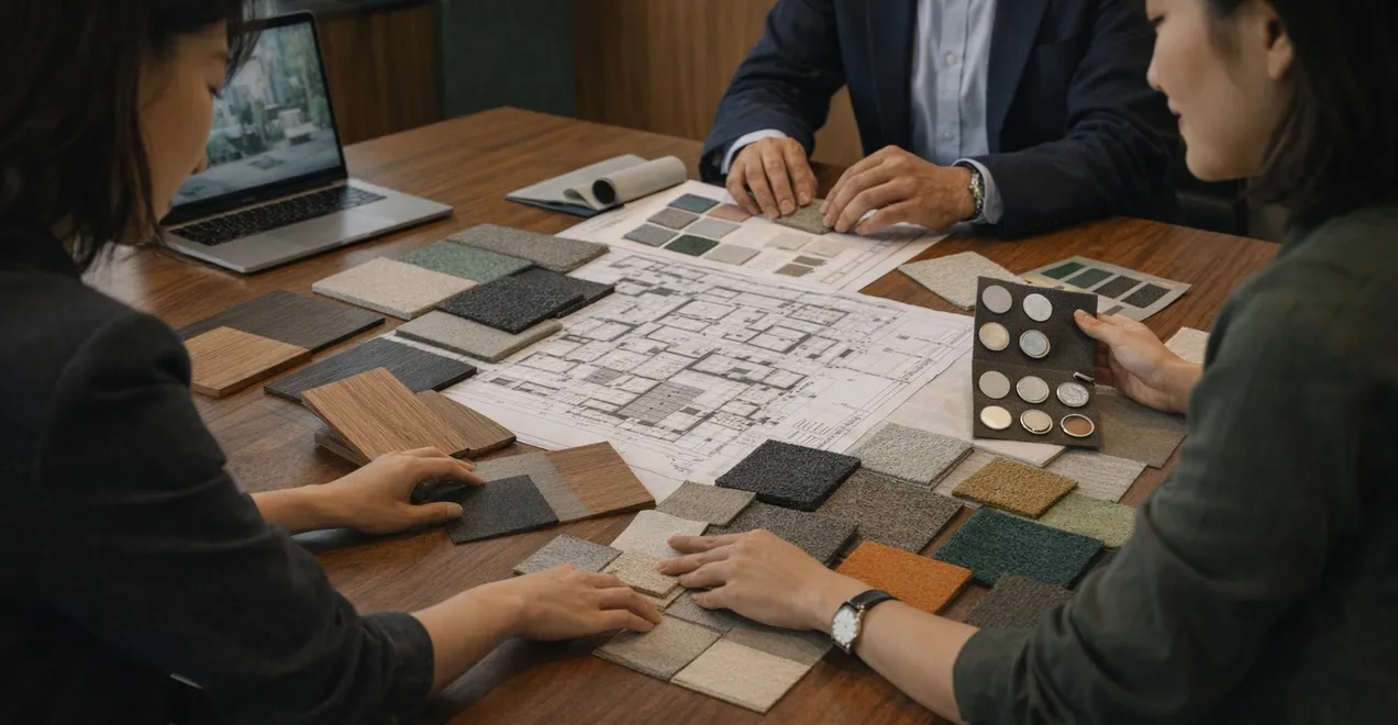 办公室空间规划图纸与材料方案